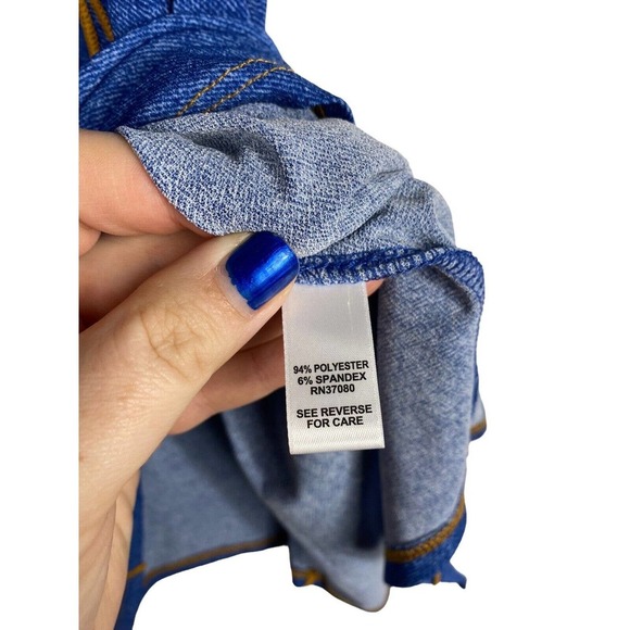 Cato Knit Top Shirt Large Blue Drapey Asymetrical Shark Bite Hem Knit Tunic S/S - Picture 6 of 6